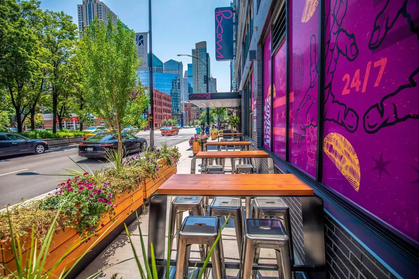 Moxy Chicago Downtown Terrasse
