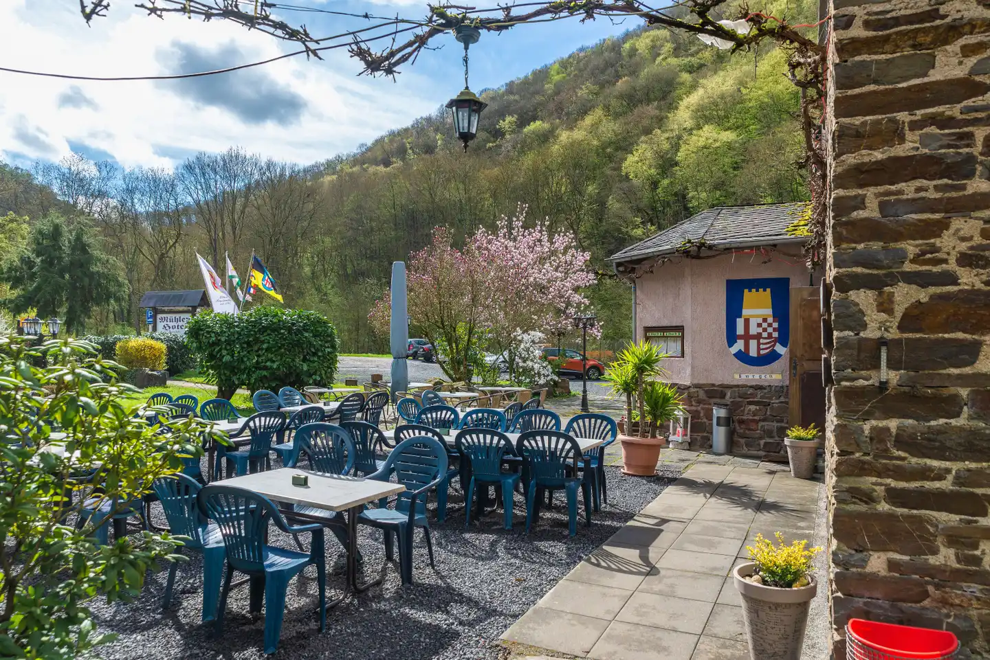 Mühlenhotel Konschake Terrasse