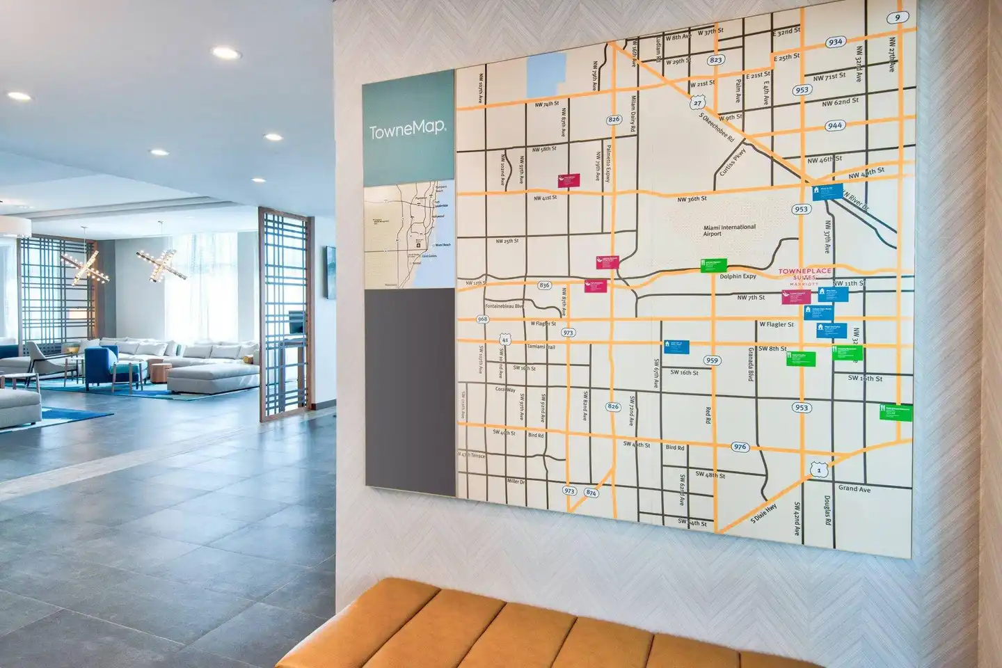 TownePlace Suites by Marriott Miami Airport Lobby