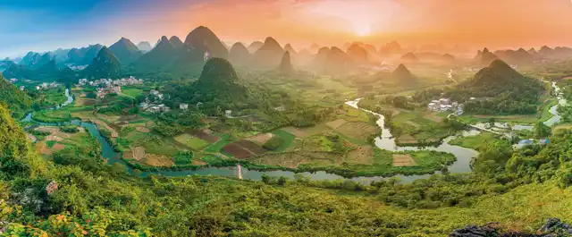 Klassisches China mit Yangzi-Kreuzfahrt Landschaft