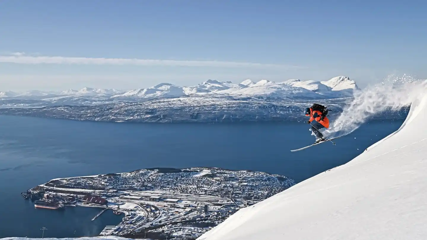 Skierlebnis in Narvik Landschaft