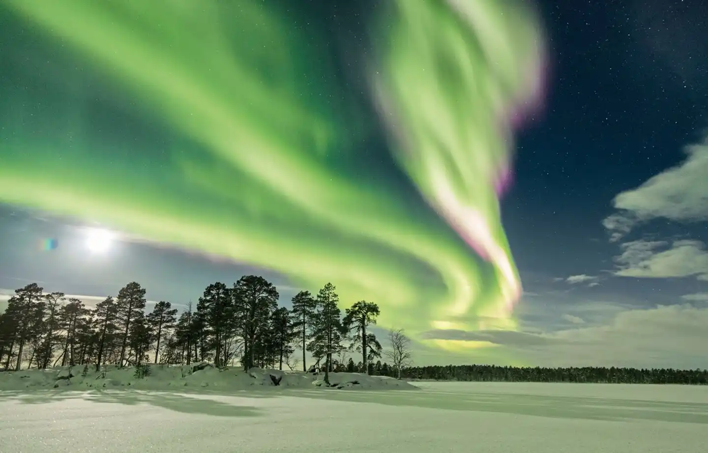 Wildnis unter dem Polarlicht - Inari Landschaft