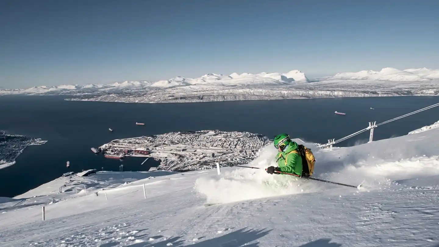 Skierlebnis in Narvik Landschaft