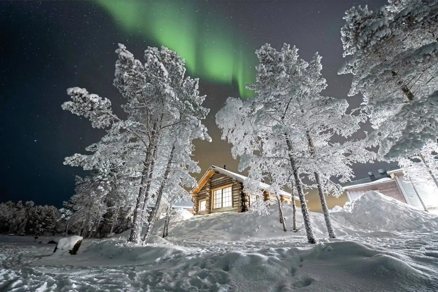 Wildnis unter dem Polarlicht - Inari Landschaft