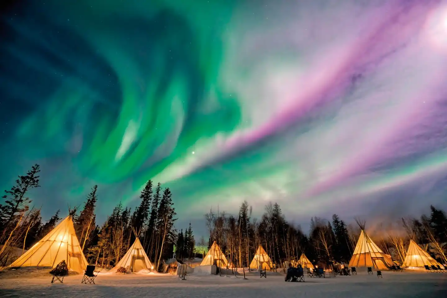 Aurora Village - Northern Lights Landschaft