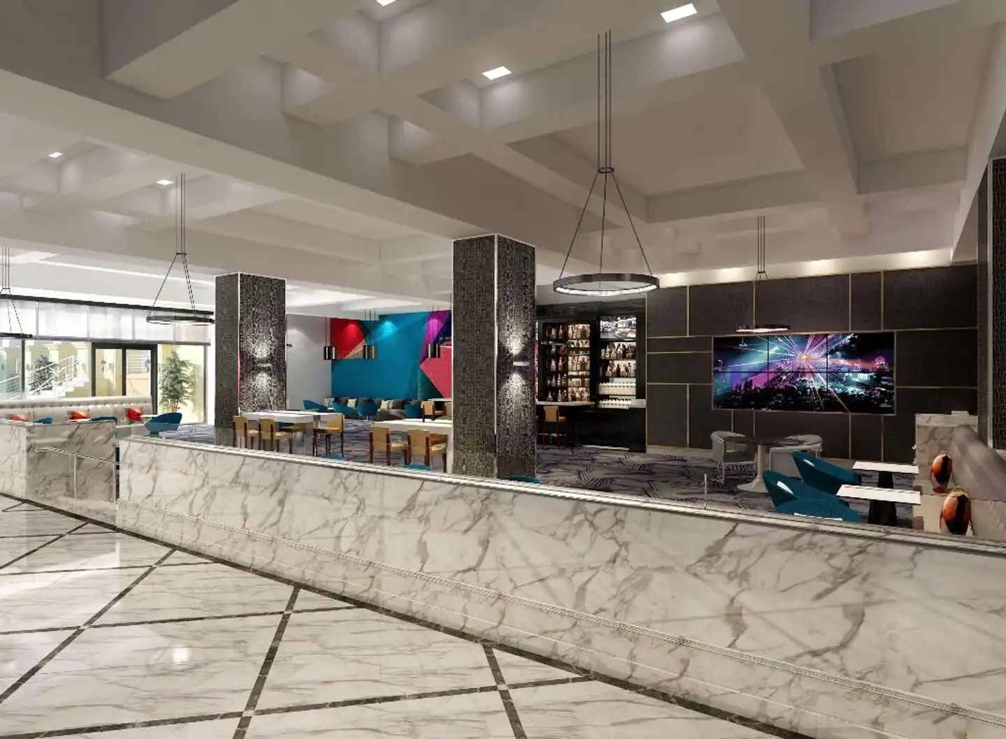 Hilton Miami Downtown Lobby