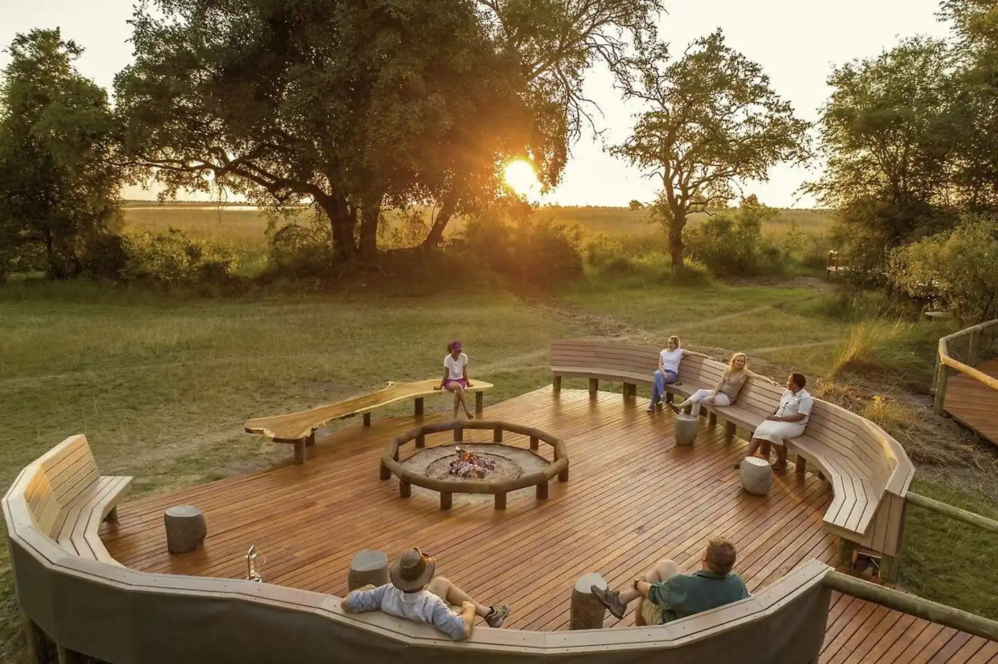 Camp Moremi Terrasse