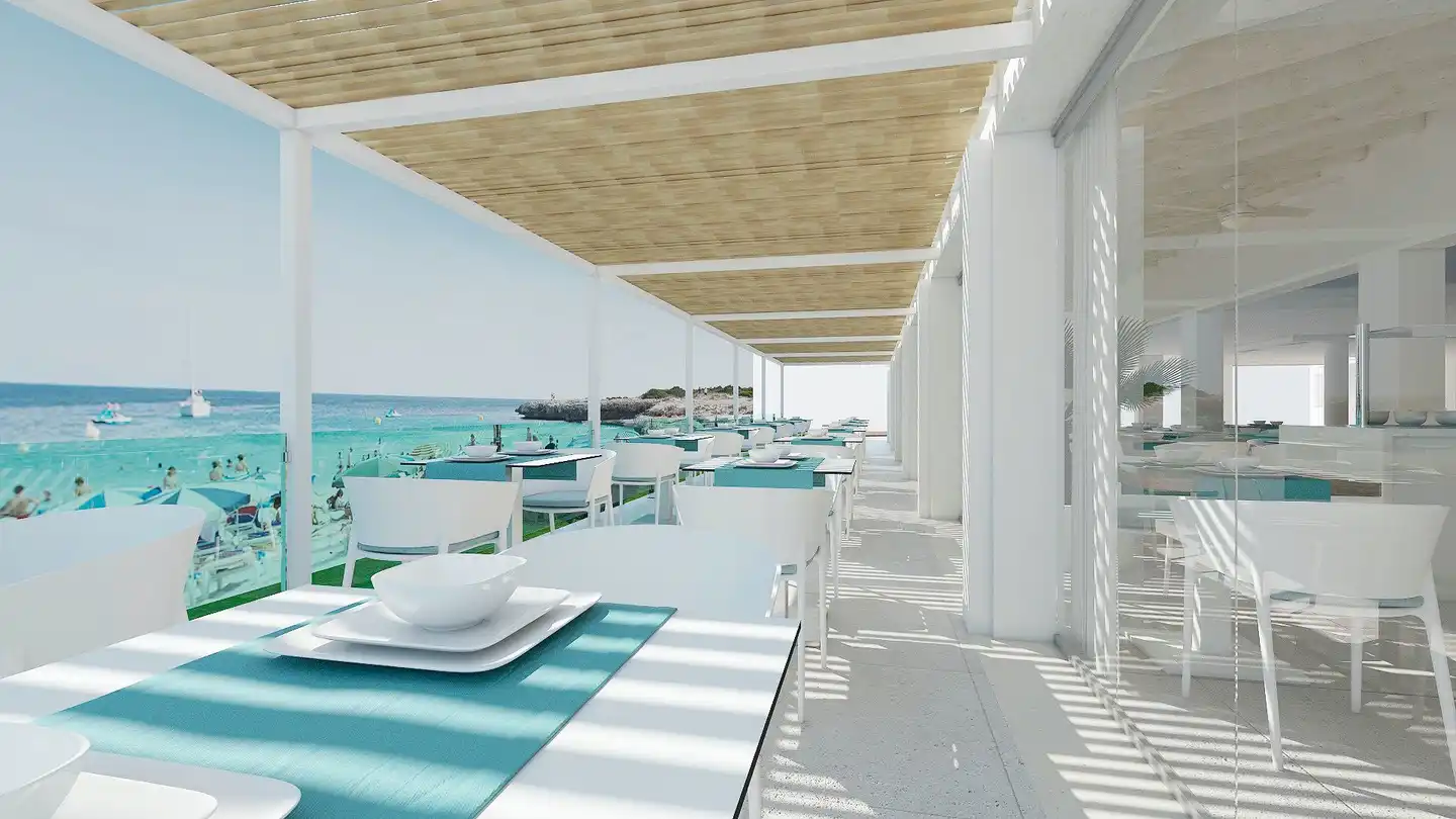 Carema Beach Menorca Terrasse