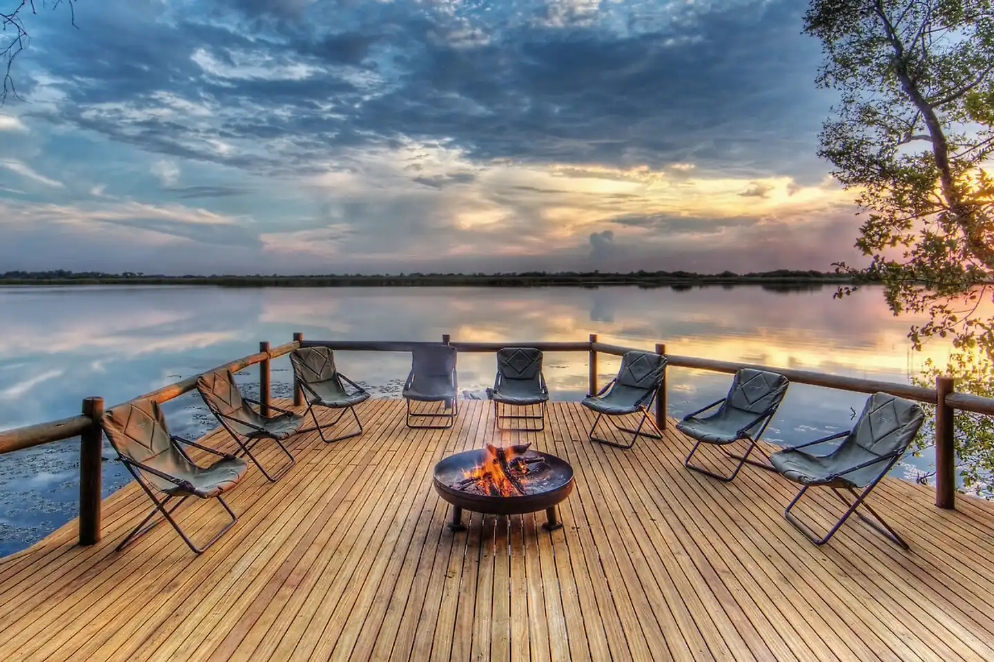 Xugana Island Lodge Terrasse