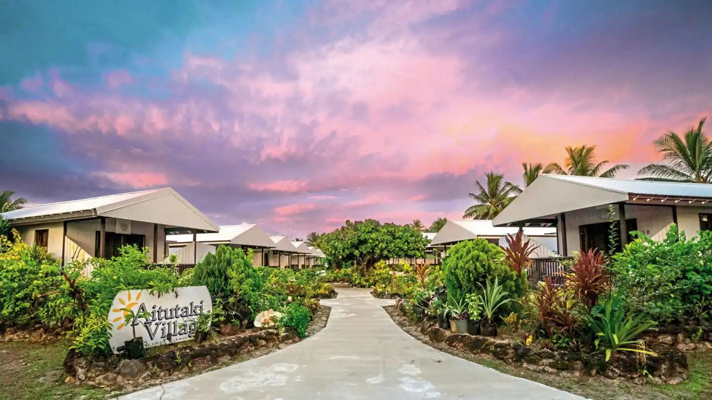 Aitutaki Village Landschaft
