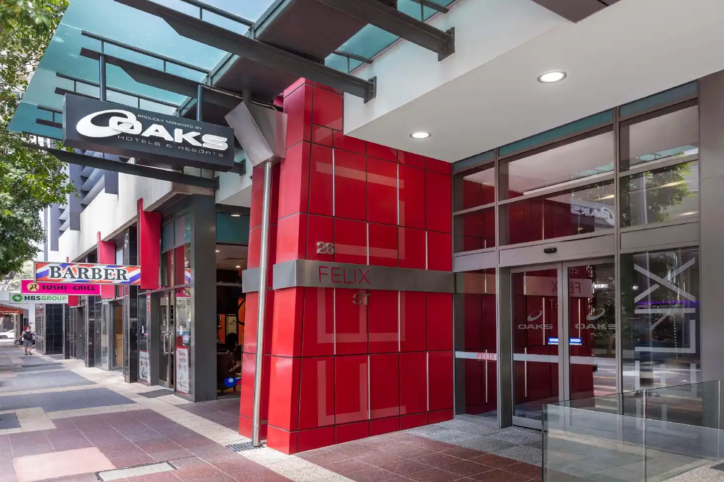 Oaks Brisbane on Felix Suites Lobby