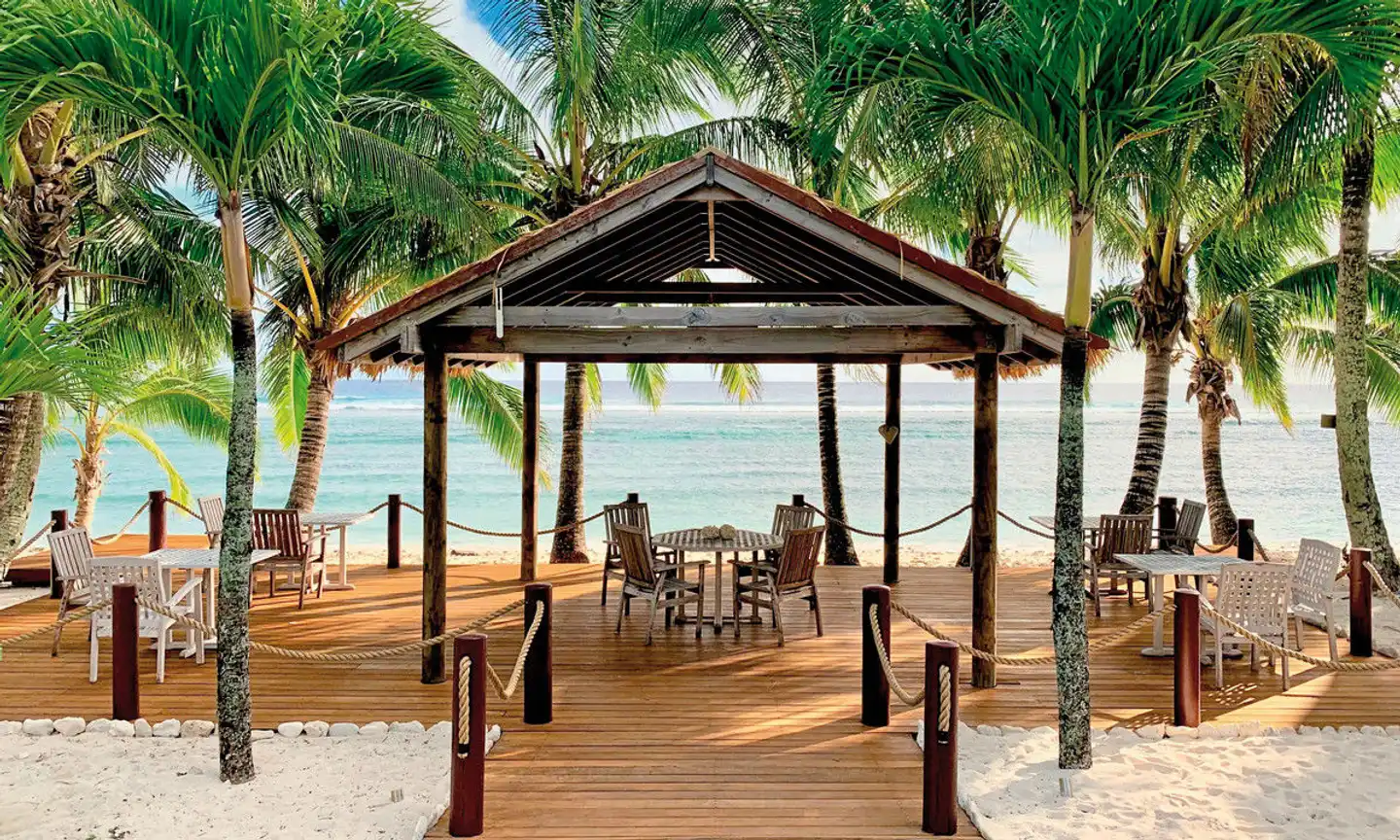 Magic Reef Beachfront Bungalows Terrasse