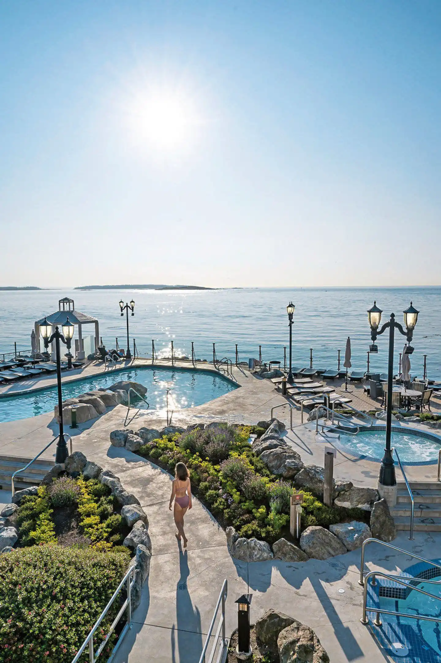 Oak Bay Beach Hotel Terrasse