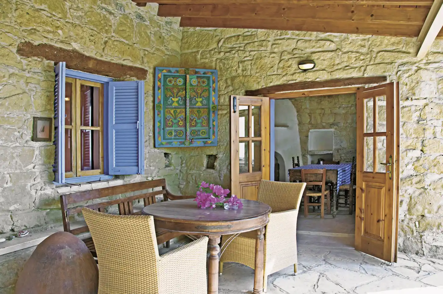 Cyprus Villages Traditional Houses Terrasse