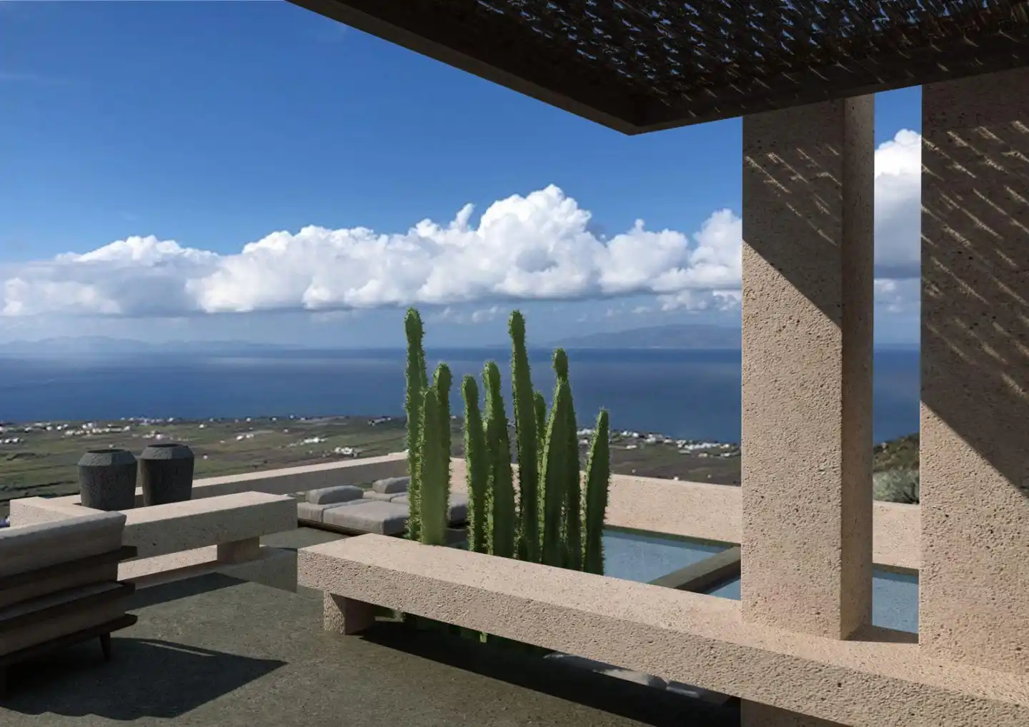 Nimbus Santorini Terrasse