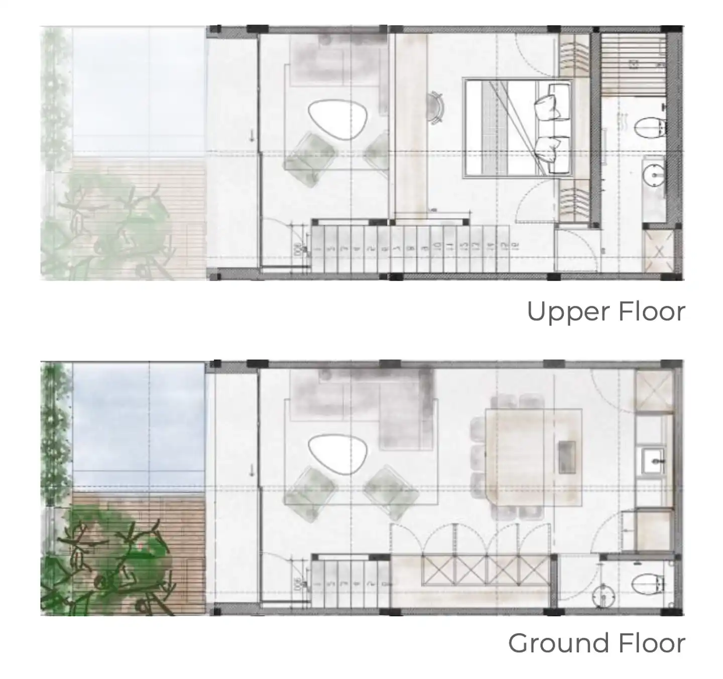 OXO Townhouses Berawa Canggu Modellaufnahme