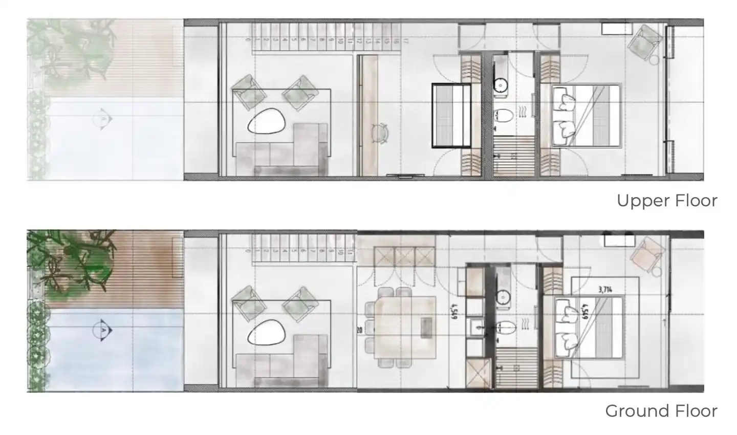 OXO Townhouses Berawa Canggu Modellaufnahme