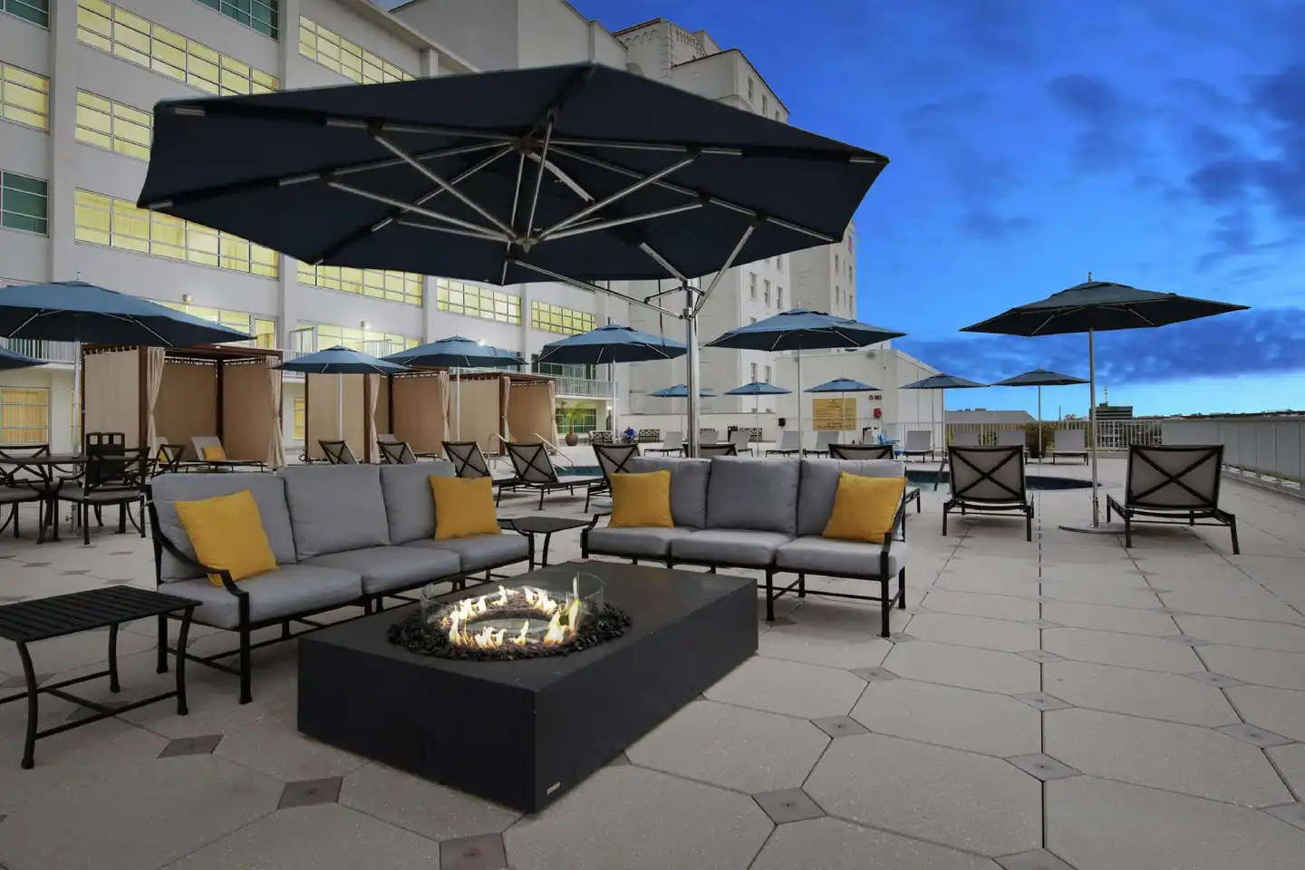 Hilton Baton Rouge Capitol Center Terrasse