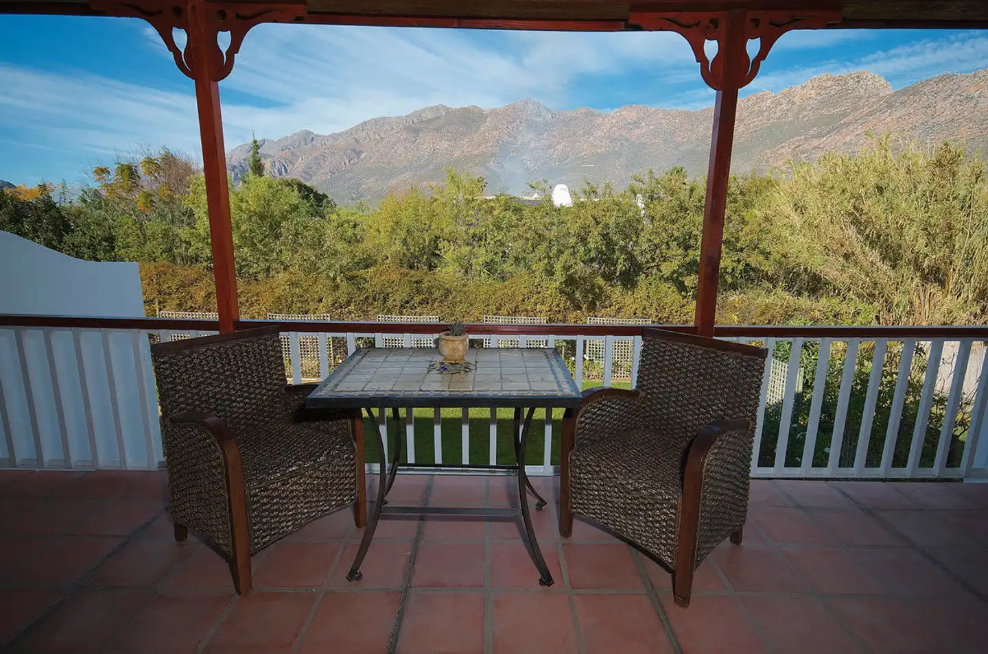 Mimosa Lodge Terrasse