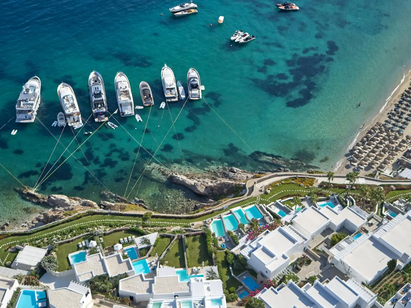Mykonos Blu a Grecotel Resort to Live Luftaufnahme
