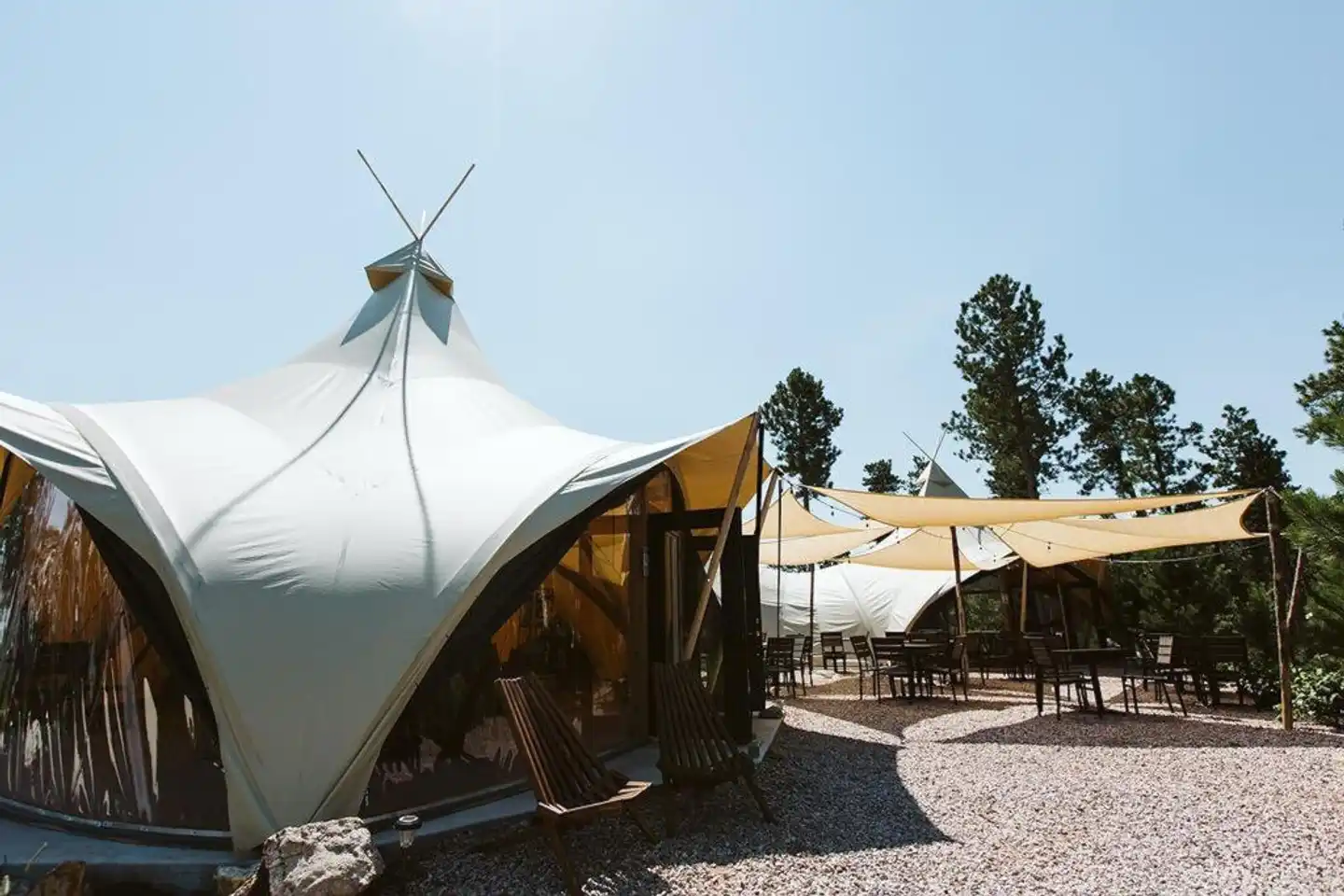 Under Canvas Mount Rushmore Terrasse