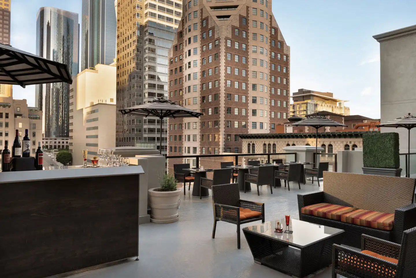 Hilton Checkers Los Angeles Terrasse