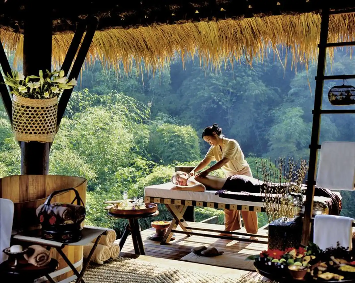 Four Seasons Tented Camp Golden Triangle Terrasse