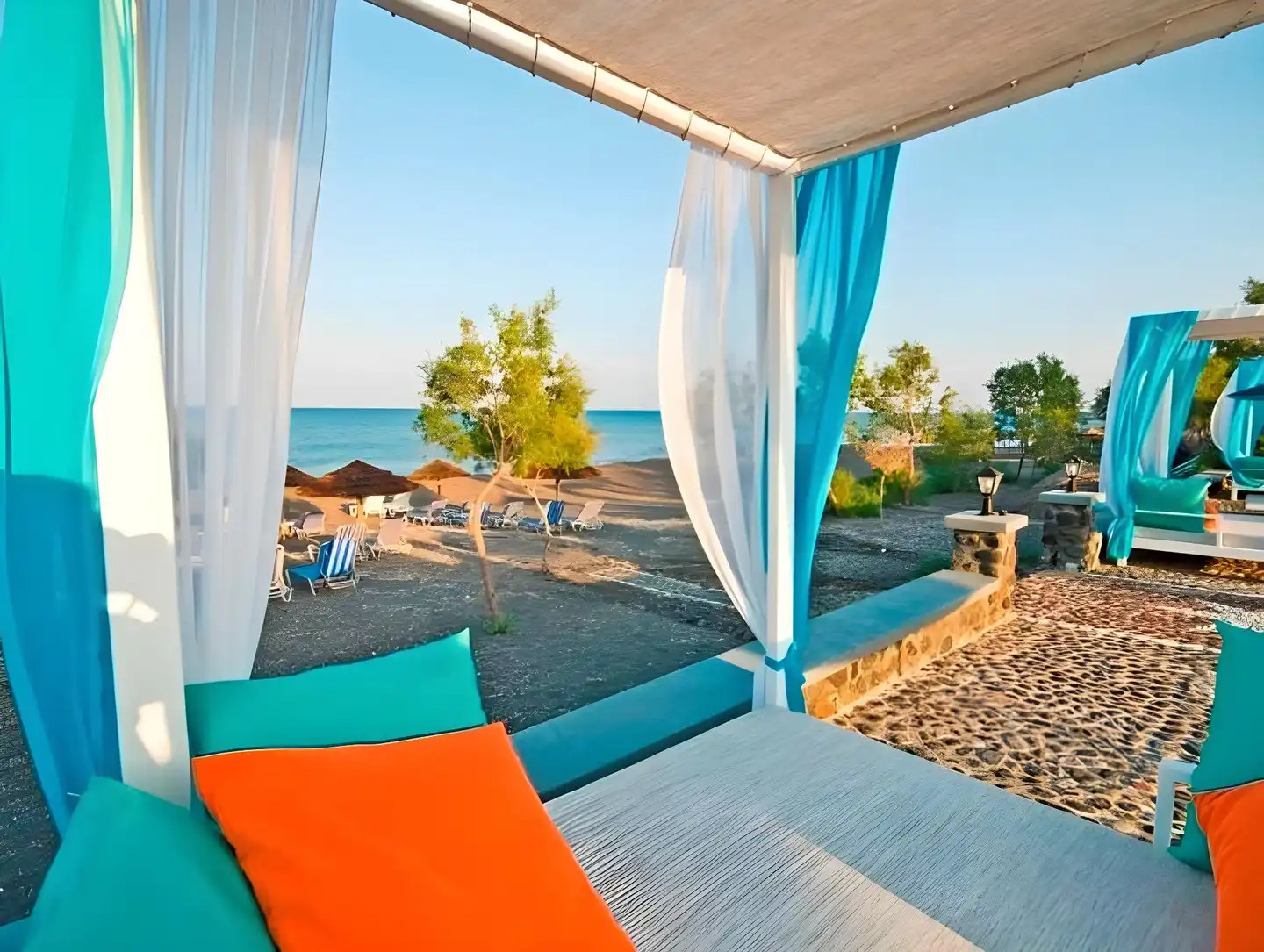Nikki Beach Resort Santorini Terrasse