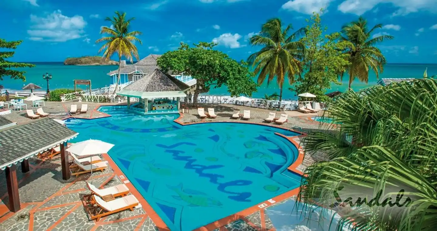 Sandals Halcyon Beach St. Lucia Pool