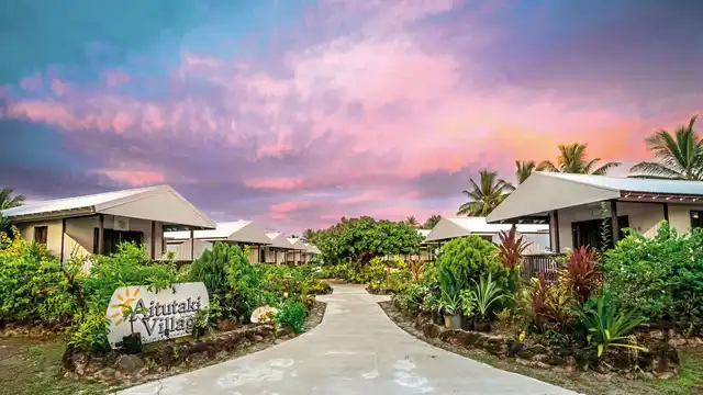 Aitutaki Village Landschaft