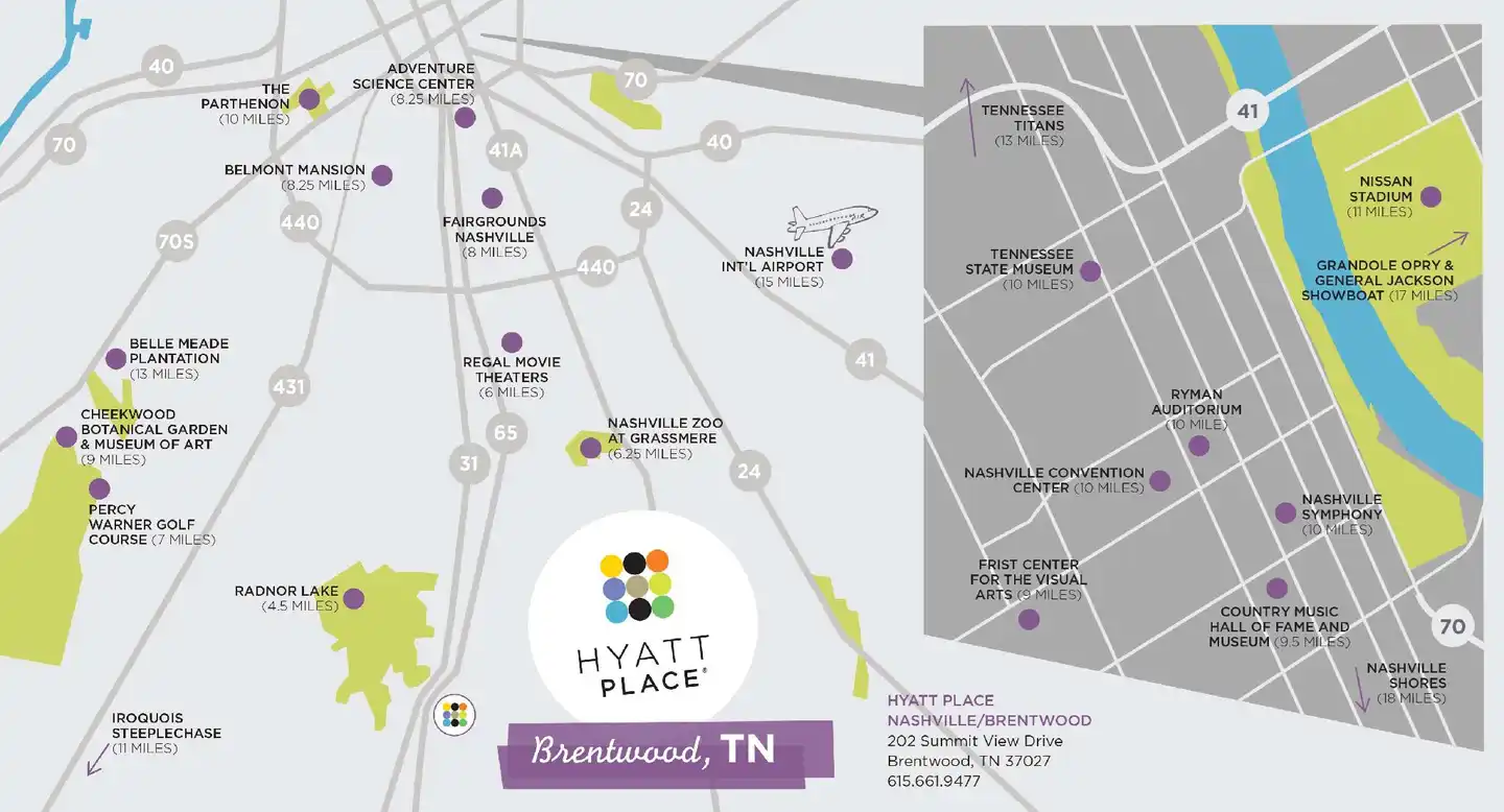 Hyatt Place Brentwood Landkarte