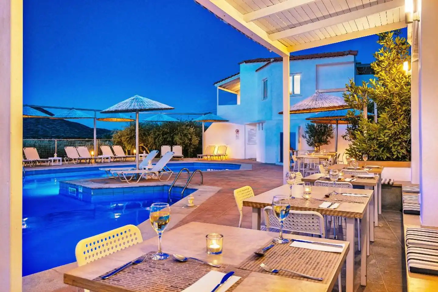 Elounda Krini Hotel Terrasse