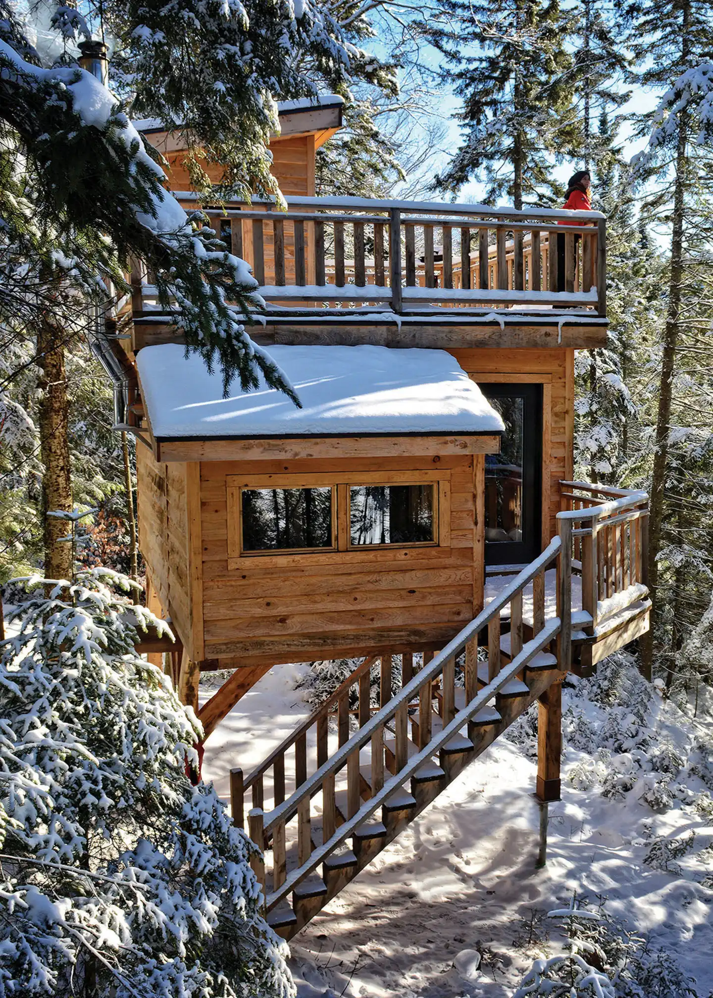 Les Refuges Perchés Mont-Tremblant Aussenansicht