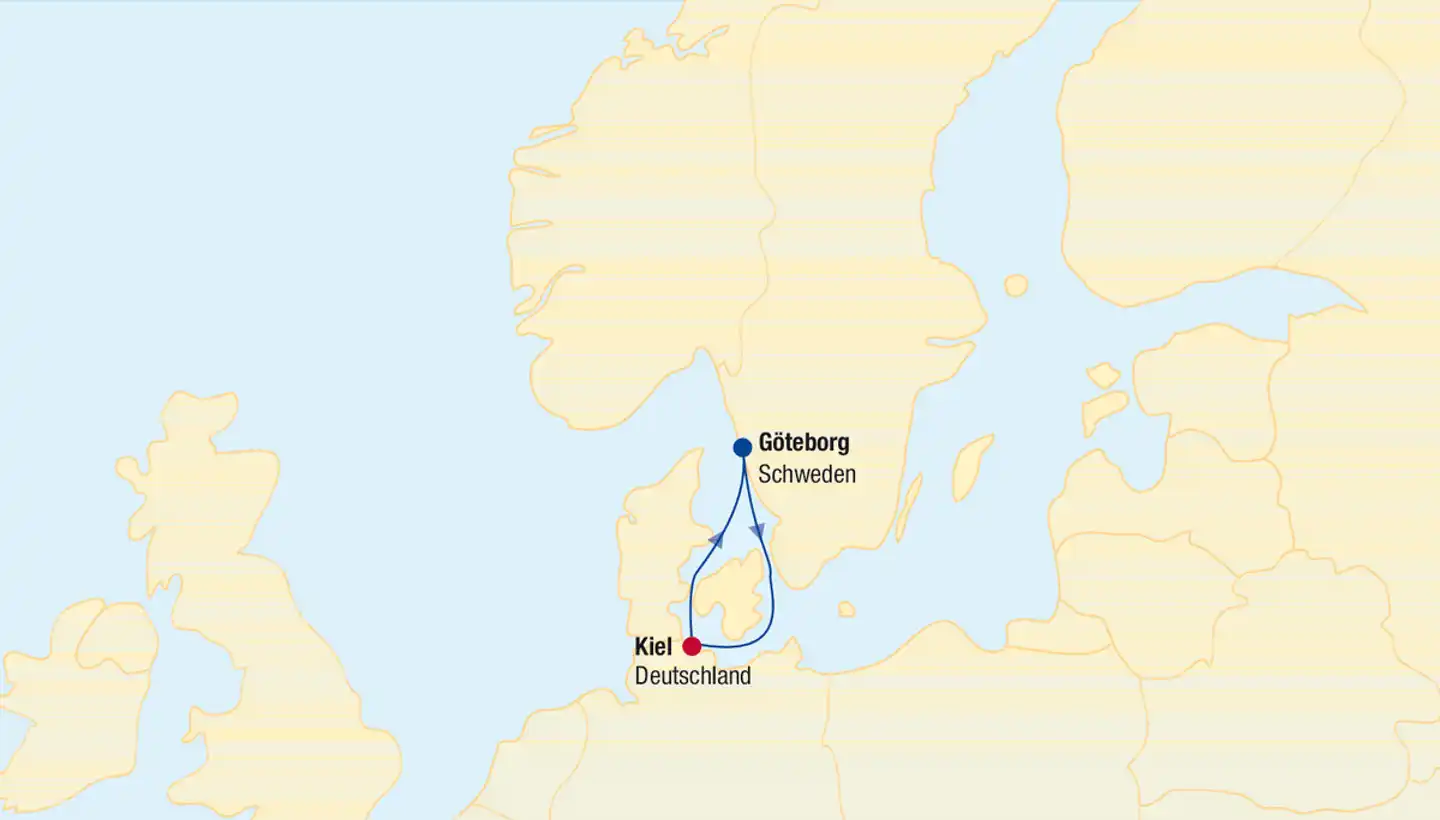 Minitrip Stena Germanica bzw. Stena Scandinavica Landkarte