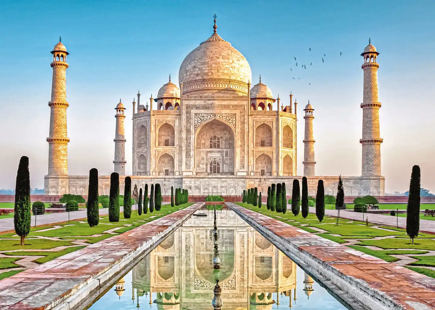 Tiger, Tempel, Taj Mahal Landschaft