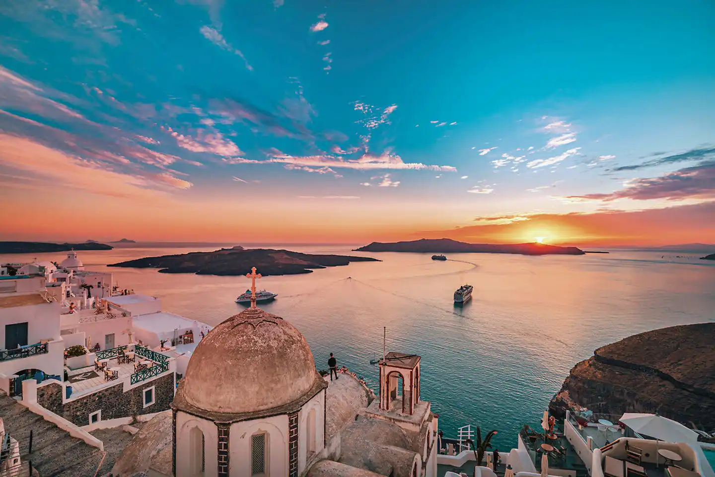 Kykladen Island-Hopping ab Mykonos/bis Santorin Landschaft
