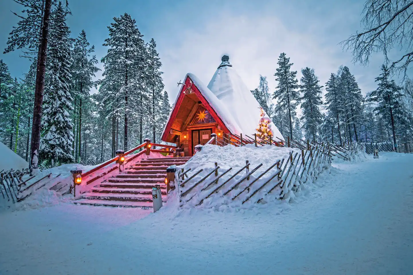 Finnisches Winterwunderland Landschaft