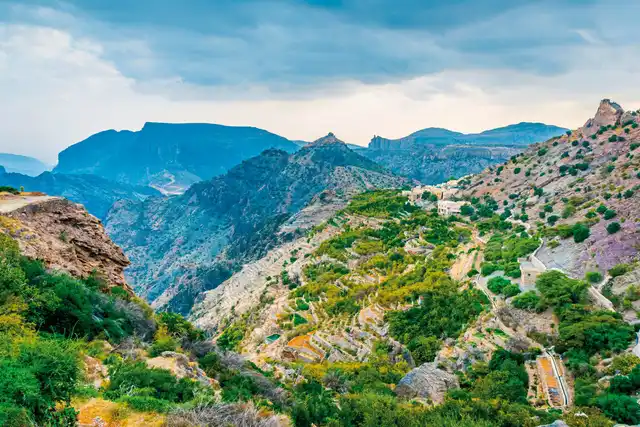 Fantastische Bergwelt Omans Landschaft