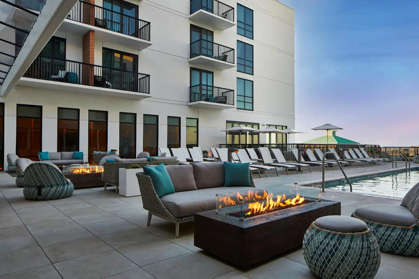 Springhill Suites By Marriott Jacksonville Beach Oceanfront Terrasse
