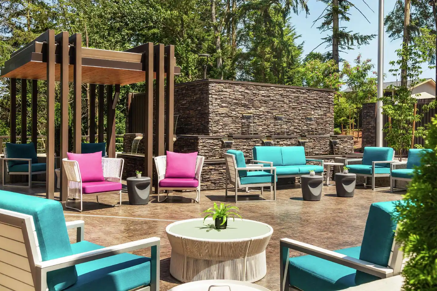 Hilton Garden Inn Seattle Airport Terrasse