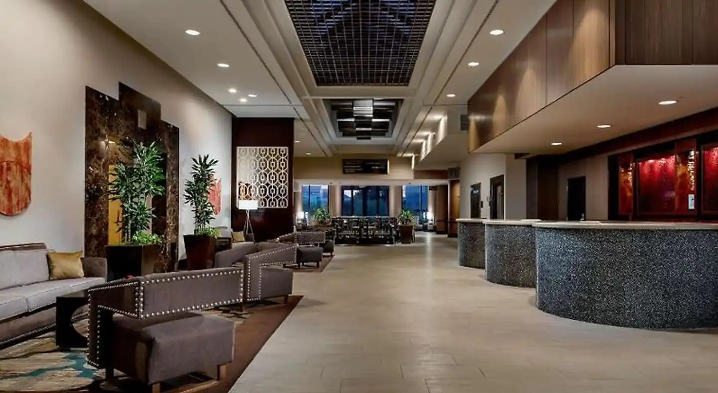 Hilton Charlotte University Place Lobby