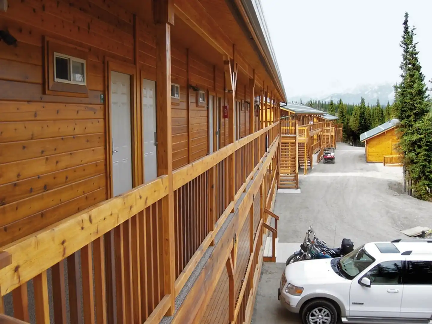 Denali Grizzly Bear Resort Terrasse