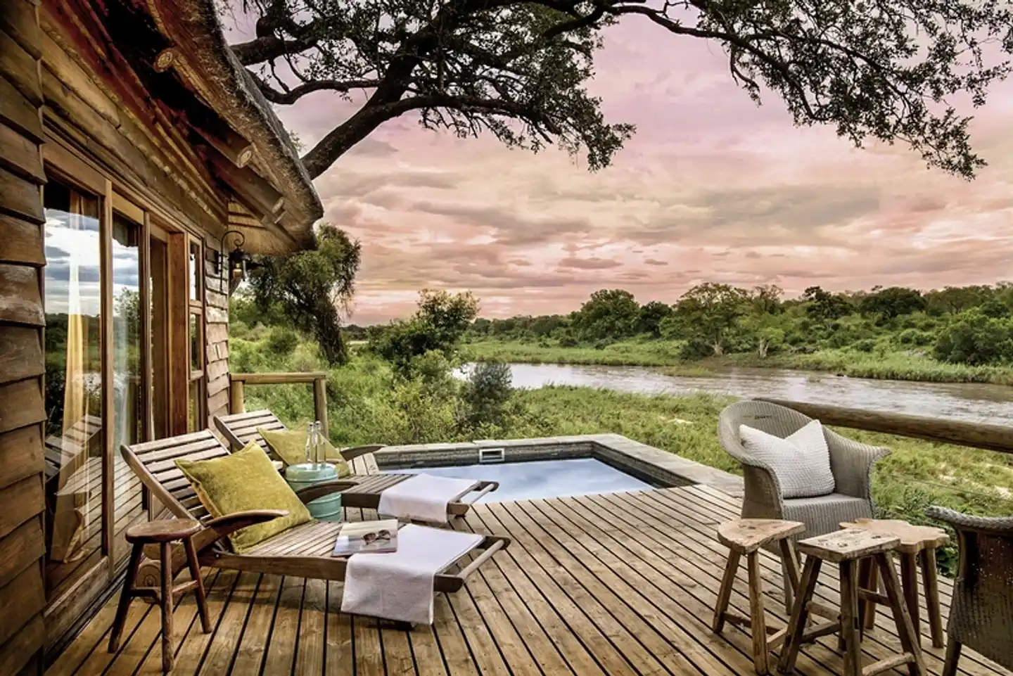 Lion Sands Private Game Reserve Terrasse