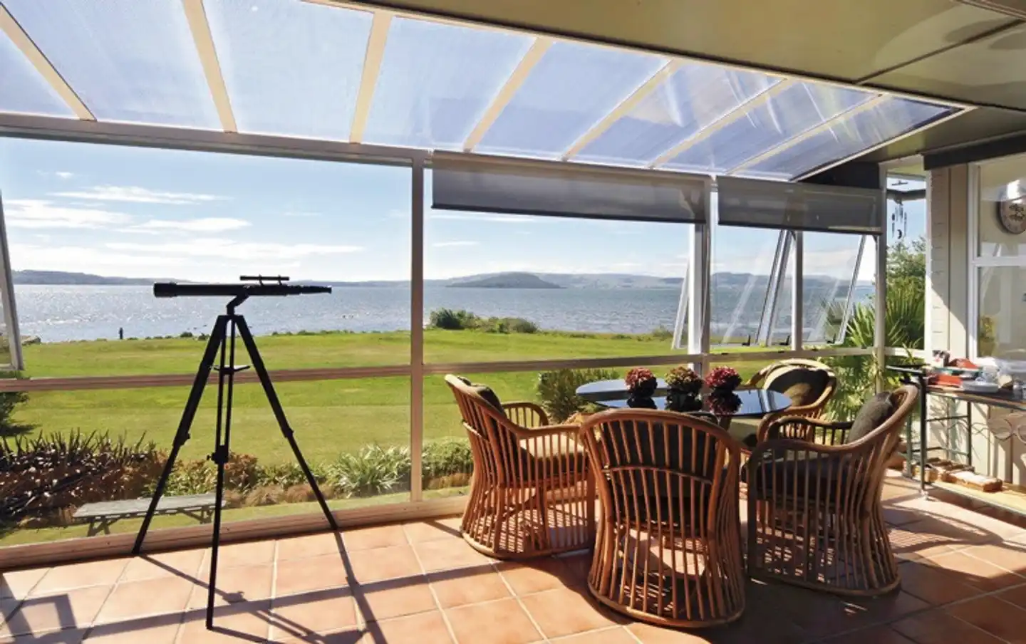 Zu Hause in Neuseeland ab Christchurch Terrasse