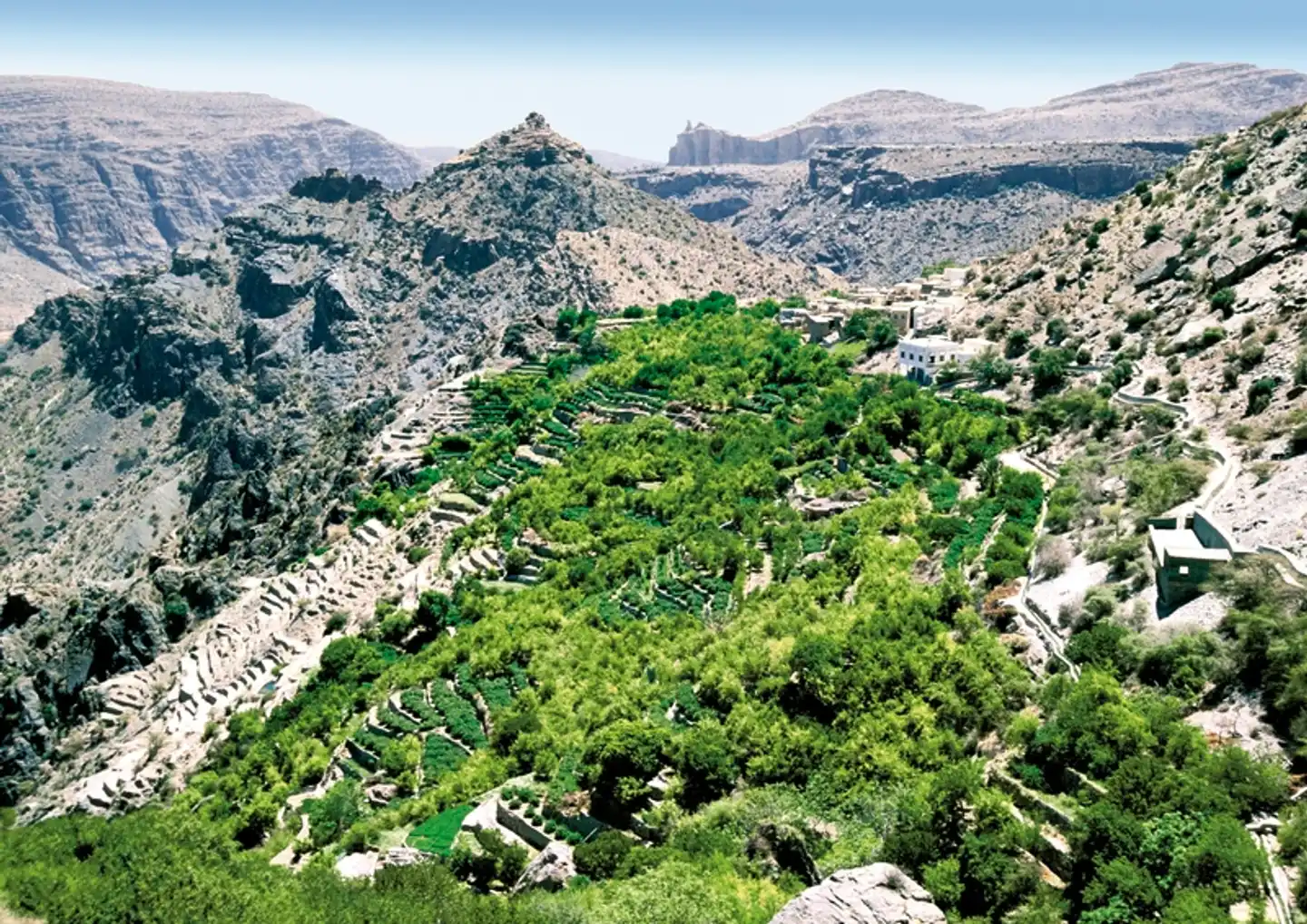 Fantastische Bergwelt Omans Landschaft